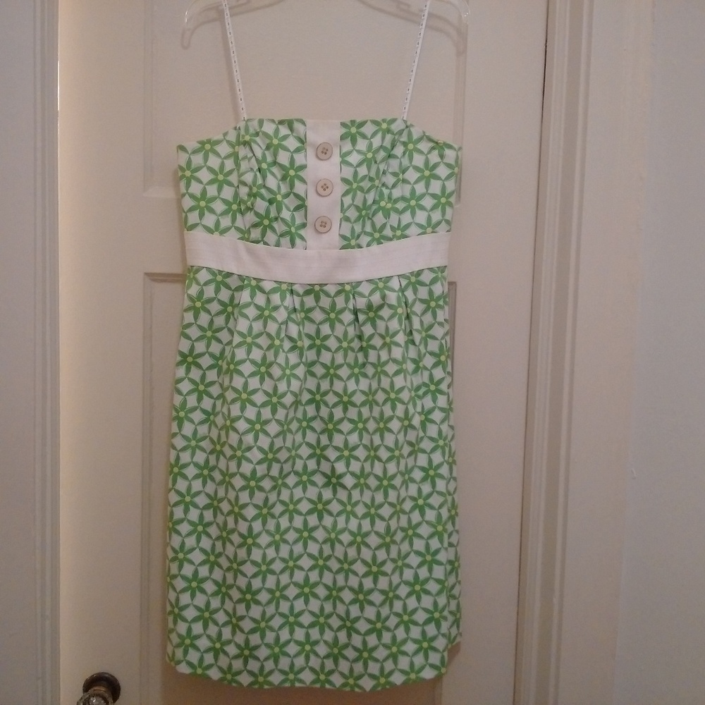 Lilly Pulitzer Dress Grass Green Star Fruit 8